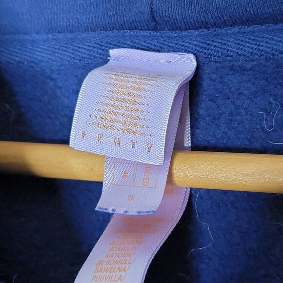 Savage x Fenty Hooded Pullover Cropped‎ Sweater Plus Size Women's 2X Navy Blue - Picture 4 of 5